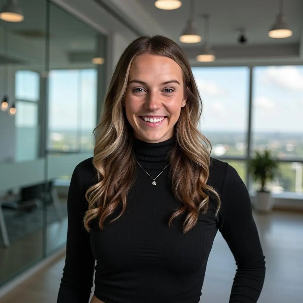 Professional AI headshot transformation of Marketing Director Karin Andersson